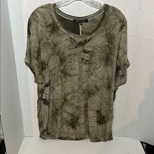 Cato Green and Brown Dolman Sleeve Relaxed T-Shirt